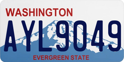 WA license plate AYL9049