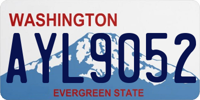 WA license plate AYL9052