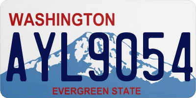 WA license plate AYL9054