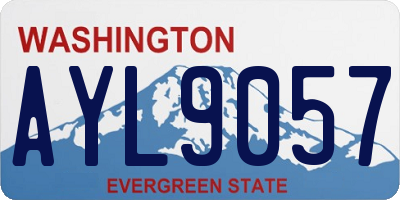 WA license plate AYL9057