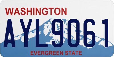 WA license plate AYL9061