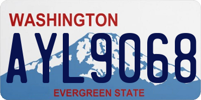 WA license plate AYL9068