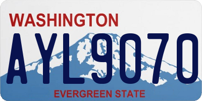 WA license plate AYL9070