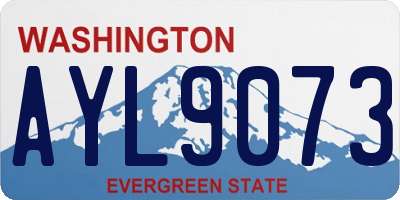 WA license plate AYL9073