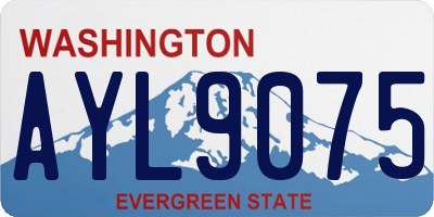 WA license plate AYL9075