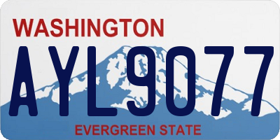 WA license plate AYL9077