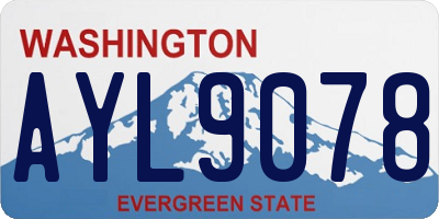 WA license plate AYL9078