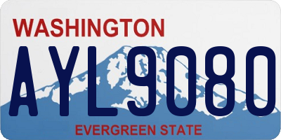 WA license plate AYL9080