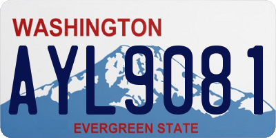 WA license plate AYL9081