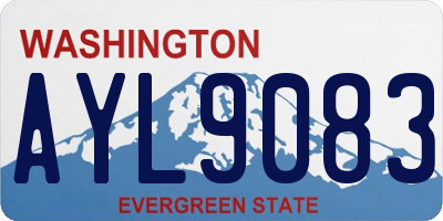 WA license plate AYL9083