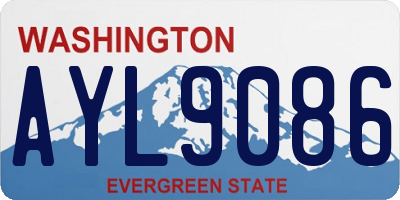 WA license plate AYL9086
