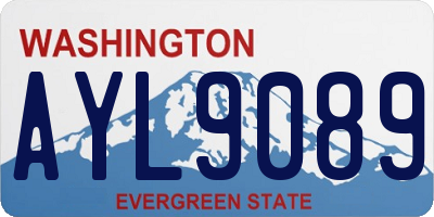 WA license plate AYL9089