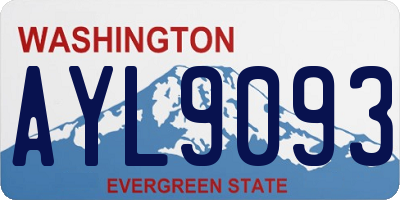 WA license plate AYL9093