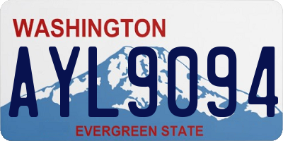 WA license plate AYL9094
