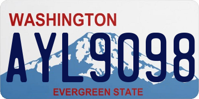 WA license plate AYL9098