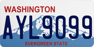 WA license plate AYL9099