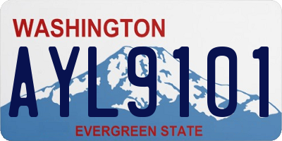 WA license plate AYL9101