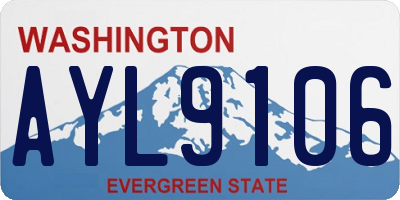 WA license plate AYL9106