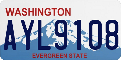 WA license plate AYL9108