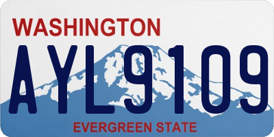 WA license plate AYL9109