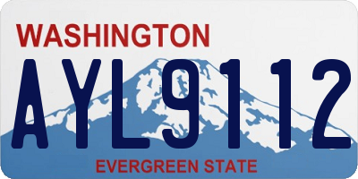 WA license plate AYL9112