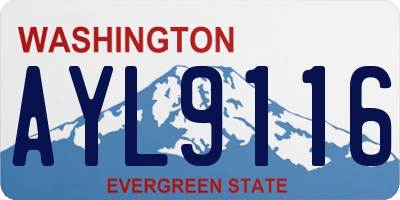 WA license plate AYL9116