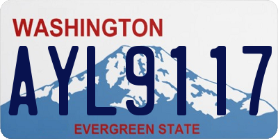 WA license plate AYL9117