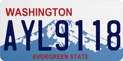WA license plate AYL9118