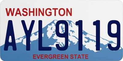 WA license plate AYL9119