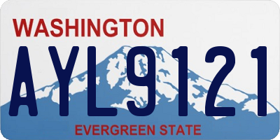 WA license plate AYL9121
