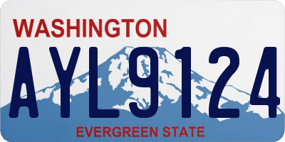 WA license plate AYL9124