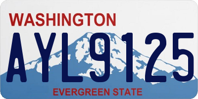 WA license plate AYL9125