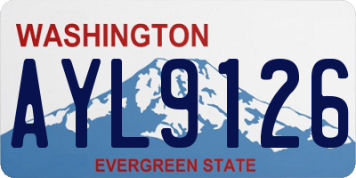 WA license plate AYL9126
