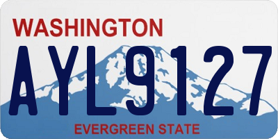 WA license plate AYL9127