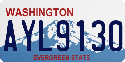 WA license plate AYL9130