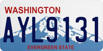 WA license plate AYL9131