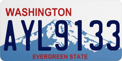 WA license plate AYL9133