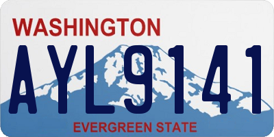 WA license plate AYL9141