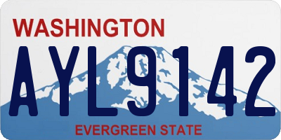 WA license plate AYL9142