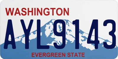 WA license plate AYL9143