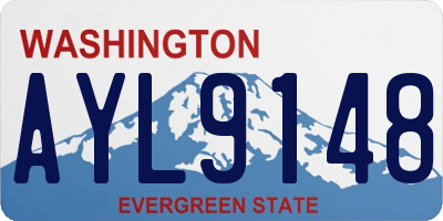 WA license plate AYL9148