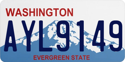 WA license plate AYL9149