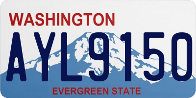 WA license plate AYL9150