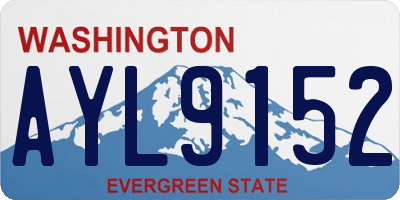 WA license plate AYL9152