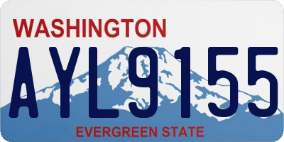 WA license plate AYL9155