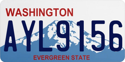 WA license plate AYL9156