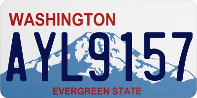 WA license plate AYL9157