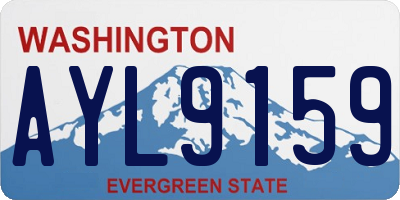 WA license plate AYL9159