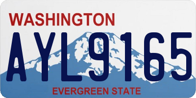 WA license plate AYL9165