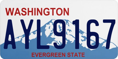 WA license plate AYL9167